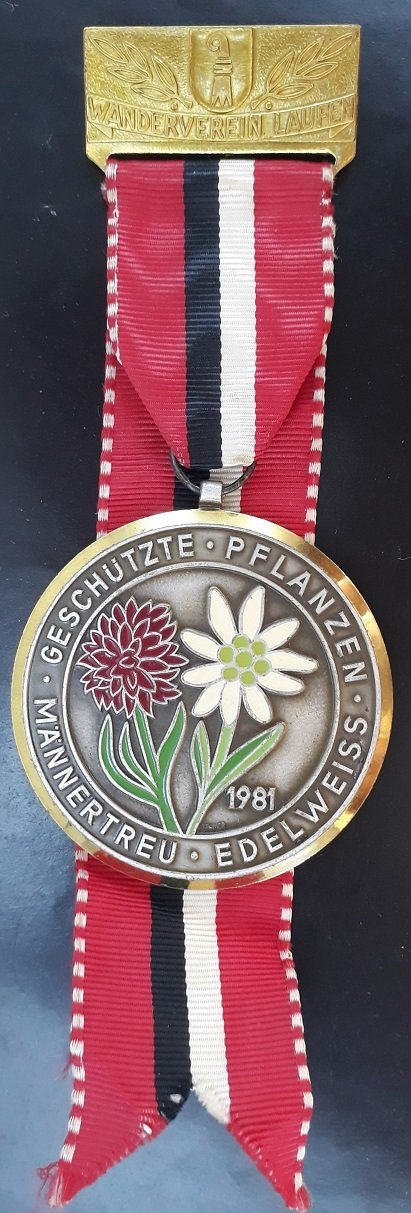 İSVİÇRE GESCHUTZE PFLANZEN MANNERTREU EDELWEISS MADALYA 1981