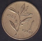 1961 YILI 1 KURUŞ ÇÇT eski para değerleri