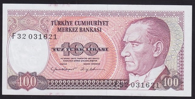 7.EMİSYON 2.TERTİP 100 LİRA F32 031621 ÇİLALTI ÇİL