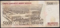 7.Emisyon 5 000 000 Lira D06 399167 Çok Temiz