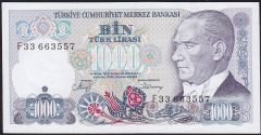 7.Emisyon 2.Tertip 1000 Lira F33 663557 Çilaltı Çil