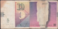MAKEDONYA 10 DİNAR 1966 TEMİZ +