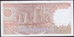 7.Emisyon 4.Tertip 5000 Lira G28 075738 Çok Temiz+
