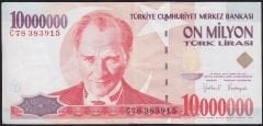 7.Emisyon 10 000 000 Lira C78 383915 Çok Temiz+