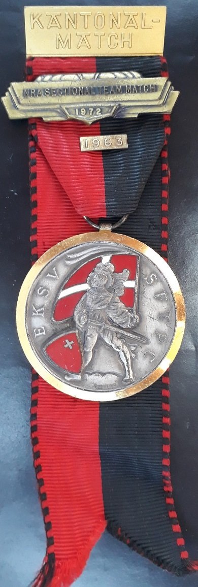 İSVİÇRE NRA SECTIONAL TEAM MATCH MADALYA 1963 - 1972 ÇAPI 45 MM