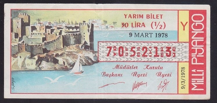1978 9 MART YARIM BİLET