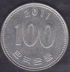 Güney Kore 100 Won 2011