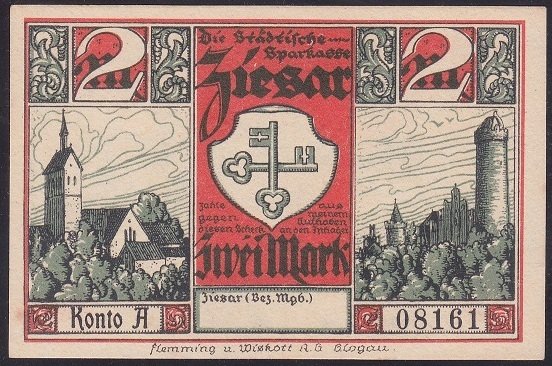 ALMANYA 2 MARK NOTGELD 1920 ÇİL