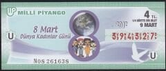 2012 9 Mart Çeyrek Bilet - U Serisi - Dünya Kadınlar Günü