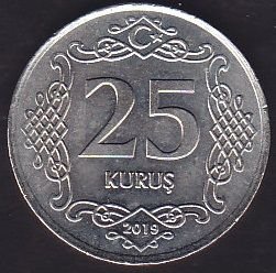 2019 Yılı 25 Kuruş