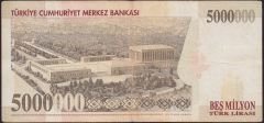 7.Emisyon 5 000 000 Lira D05 958285 Çok Temiz