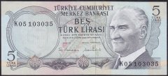 6.EMİSYON 2.TERTİP 5 LİRA K05 103035 ÇÇT +