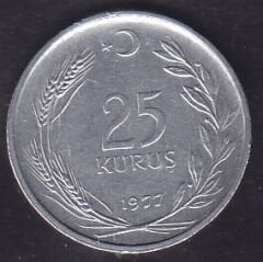 1977 Yılı 25 Kuruş