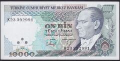 7.Emisyon 4.Tertip 10000 Lira K23 392991 Çil
