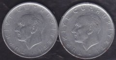 1960 Yılı 1 Lira Ters Düz Takım