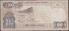 6.Emisyon 2.Tertip 100 Lira H44 863035 Çok Temiz
