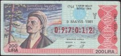 1981 9 MAYIS YARIM BİLET - Y SERİSİ