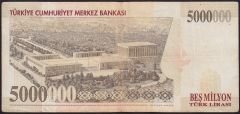 7.Emisyon 5 000 000 Lira D04 232659 Çok Temiz