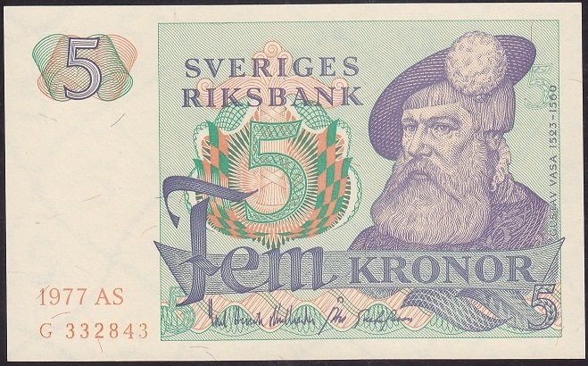 İSVEÇ 5 KRON 1977 ÇİL