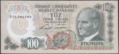6.EMİSYON 1.TERTİP 100 LİRA D76 281588 ÇİLALTI ( DÜZLEME VAR )