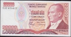 7.Emisyon 1.Tertip 20000 Lira E37 678427 Çilaltı Çil