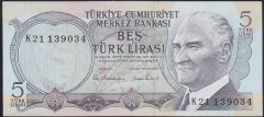 6.EMİSYON 2.TERTİP 5 LİRA K21 139034 ÇİLALTI ÇİL