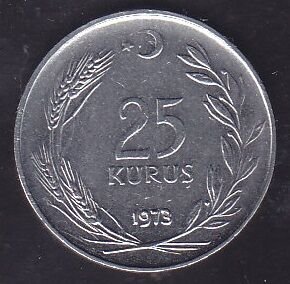 1973 Yılı 25 Kuruş
