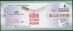 2012 9 Haziran Çeyrek Bilet - R Serisi