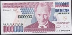 7.Emisyon 3.Tertip 1000000 Lira U1840 1840 Çil