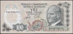 6.Emisyon 2.Tertip 100 Lira H40 038373 Çok Temiz+