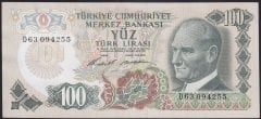 6.EMİSYON 1.TERTİP 100 LİRA D63 094255 ÇİLALTI ( DÜZLEME VAR )