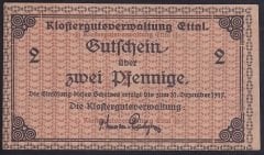 ALMANYA  2 PFENNİNG NOTGELD 1917 ÇİL