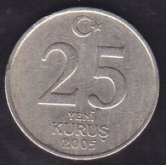 2005 Yılı 25 Kuruş