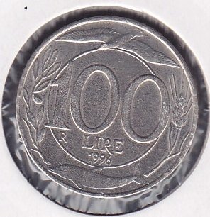 İtalya 100 Liret 1996