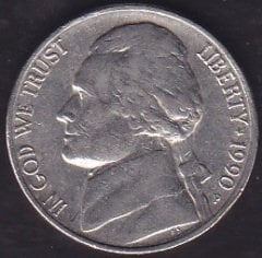 Amerika 5 Cent 1990 P
