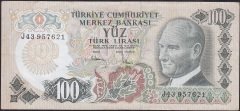 6.EMİSYON 3.TERTİP 100 LİRA J43 957621 ÇT +
