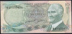 6.Emisyon 2.Tertip 10 Lira K47 125671 Çilaltı