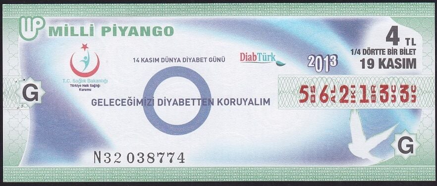 2013 19 Kasım Çeyrek Bilet - G Serisi