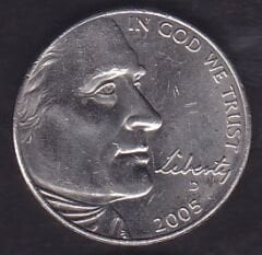 Amerika 5 Cent 2005 D Hatıra Para