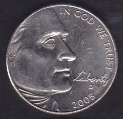 Amerika 5 Cent 2005 D Hatıra Para