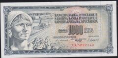 Yugoslavya 1000 Dinar 1981 Çilaltı Çil