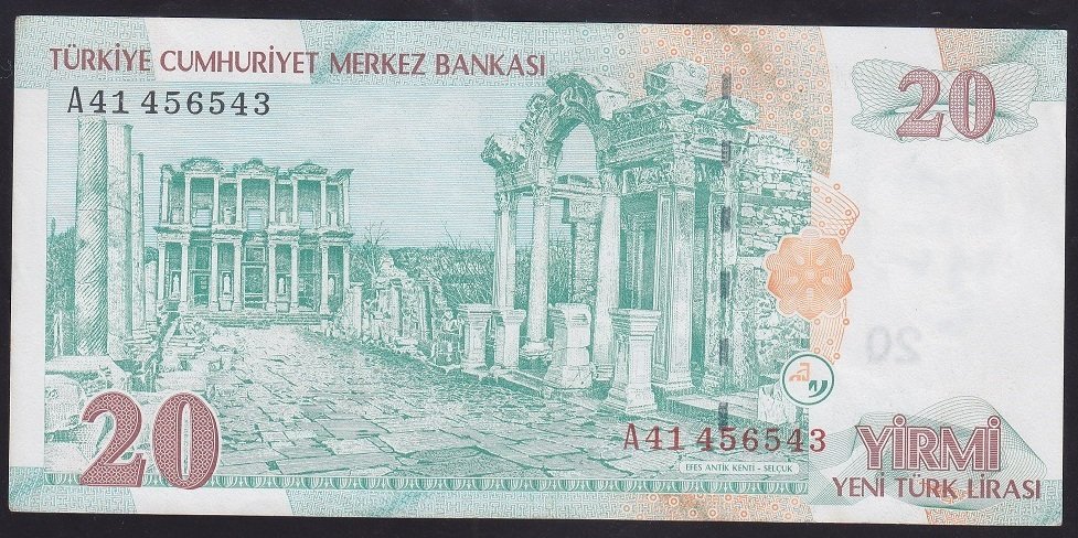 8.EMİSYON 20 YTL A41 456543 ÇÇT ÇİLALTI