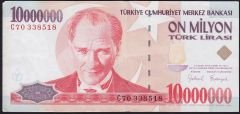 7.Emisyon 10 000 000 Lira C70 338518 Çok Çok Temiz