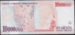 7.Emisyon 10 000 000 Lira C70 338518 Çok Çok Temiz