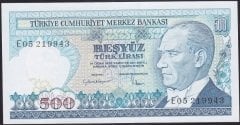 7.Emisyon 2.Tertip 500 Lira E05 219943 Çilaltı Çil
