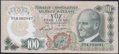 6.EMİSYON 1.TERTİP 100 LİRA D54 203047 ÇÇT ( DÜZLEME VAR )