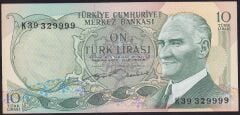6.Emisyon 2.Tertip 10 Lira K39 329999 Çilaltı Çil