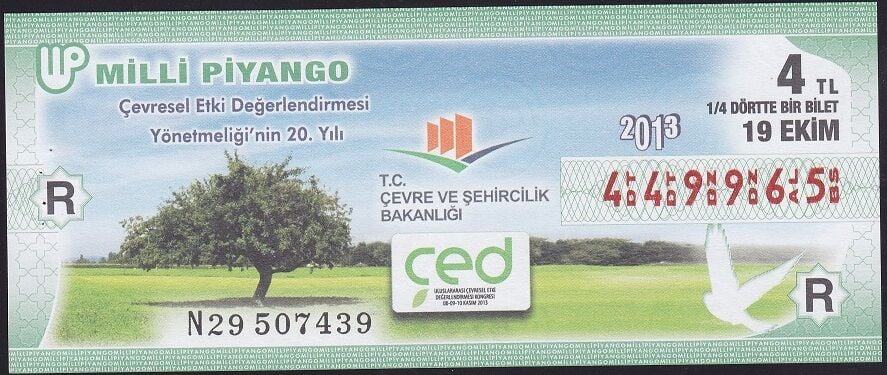 2013 19 Ekim Çeyrek Bilet - R Serisi