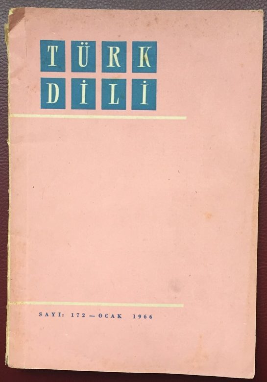 TÜRK DİLİ Sayı: 172 OCAK 1966