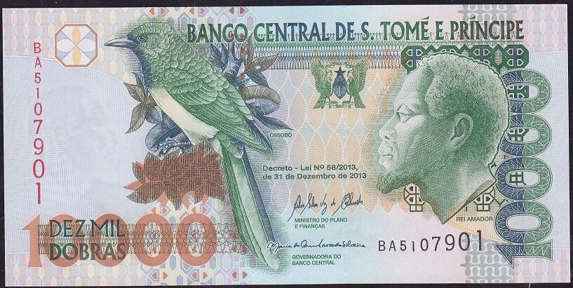 Saint Thomas And Principe 10000 Dobras 2013 Çil Pick 66d